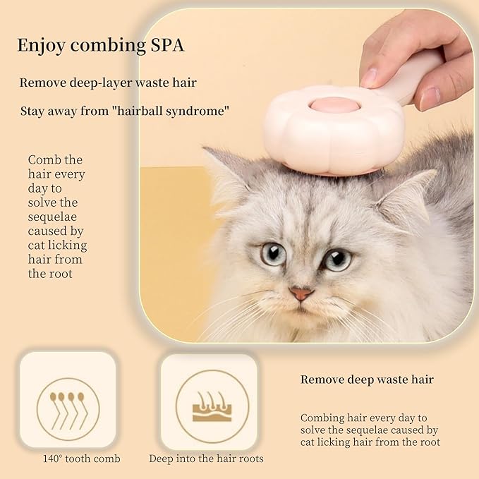 3PCS Cat Brush with Release Button,Dog Brush,Cat Brush Dog Brush for Shedding Grooming, Cat Brushes for Indoor Cats, Dog Grooming Brush Pet Brush for Semi-Short to Semi-Long Hair