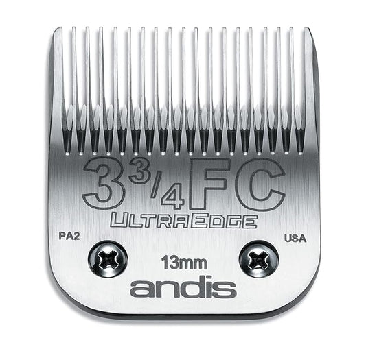 Andis Carbon-Infused Steel UltraEdge Dog Clipper Blade, Size-3-3/4 FC, 1/2-Inch Cut Length (64135)