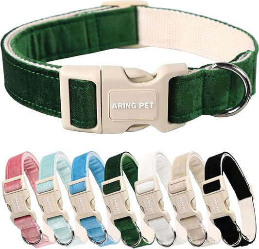 ARING PET Dog Collar-Cute Cotton Puppy Collar for Small Dogs, Adjustable Lightweight Pet Collars with Quick Release Buckle for Small Medium Large Dog