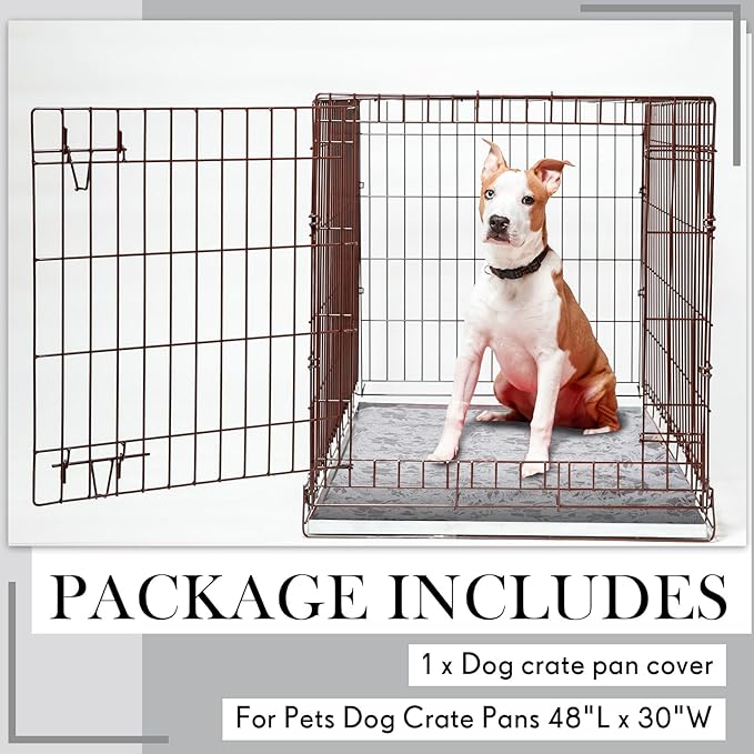 Dog Crate Pan Cover Dog Bed Cover Washable Dog Crate Liner for Pets Dog Crate Tray, Pan Cover Only, Fit for 30 x 19 Inch (Hemp Flower)