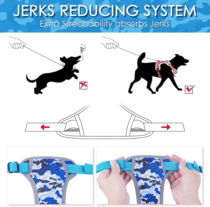 ThinkPet No Pull Harness Breathable Sport Vest with Handle-Dog Harnesses Reflective Adjustable for Medium Large Dogs