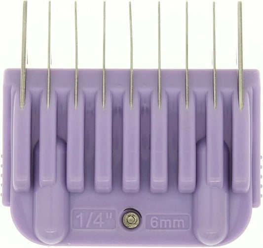 6mm 1/4" Animal Clipper Guard Attachment (Not Compatible on 5-in-1 Blade) for A5 Series Clippers |Stainless Steel Blade for Dog Groomers| Snap-On/Off Guard Combs for Dog Grooming (Standard COMB6MM)