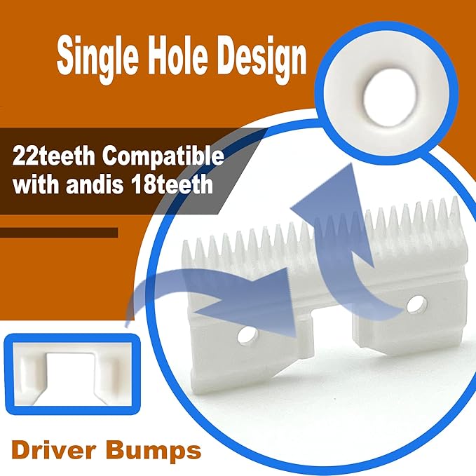 3PCS Ceramic Coarse Pet Replacement Blade Cutter Compatible with Andis 64440, Compatible with Oster A5, Compatible with Walh KM Series Clippers, 22 Teeth