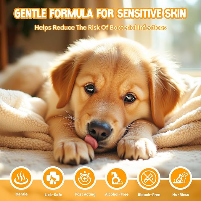 NEENCE Extra Thick Pet Glove Wipes for Dogs & Cats, Dog Washing Gloves Cleaning Deodorizing for Paws,Butt and Body, Cat Bathing Gloves Wipes Suitable for Daily Care and Travelling