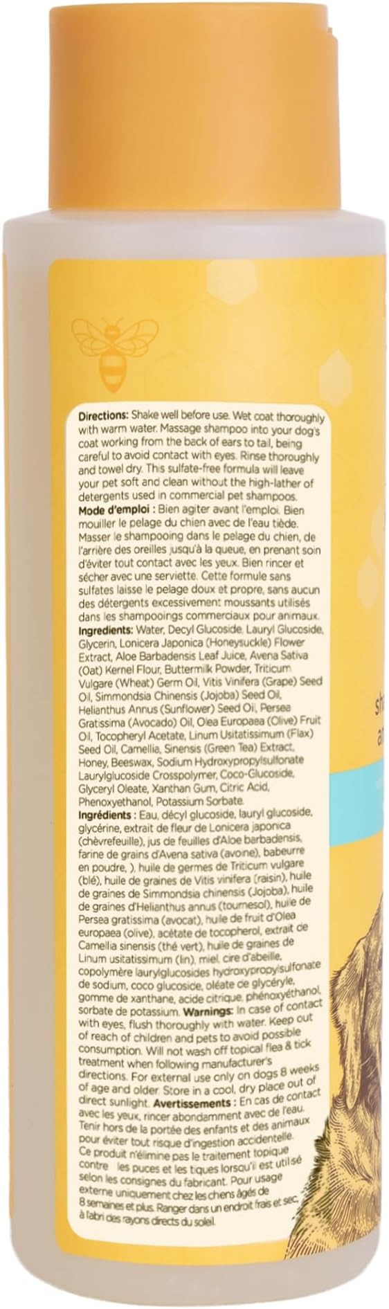 Burt's Bees for Pets Itch Soothing Shampoo with Honeysuckle, 95% Natural Origin Formulas, Dog Shampoo for Itchy Dogs, Dog Shampoo Itchy Skin Relief, 16 oz