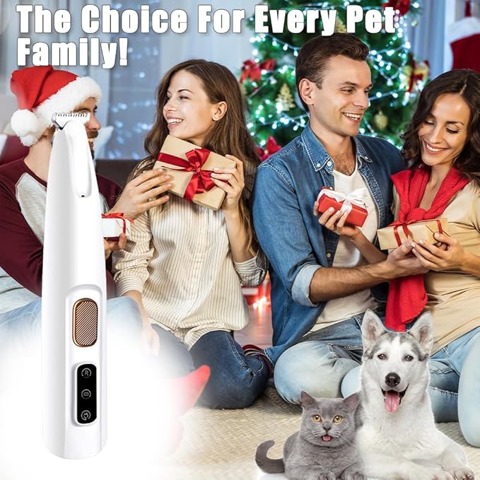 Waterproof Pet Micro Precision Trimmer, Rechargeable Pet Shaver with LED Light,Multifunctional Pet Clippers, Pet Paw Trimmer for Paws, Ears, Face, Rump
