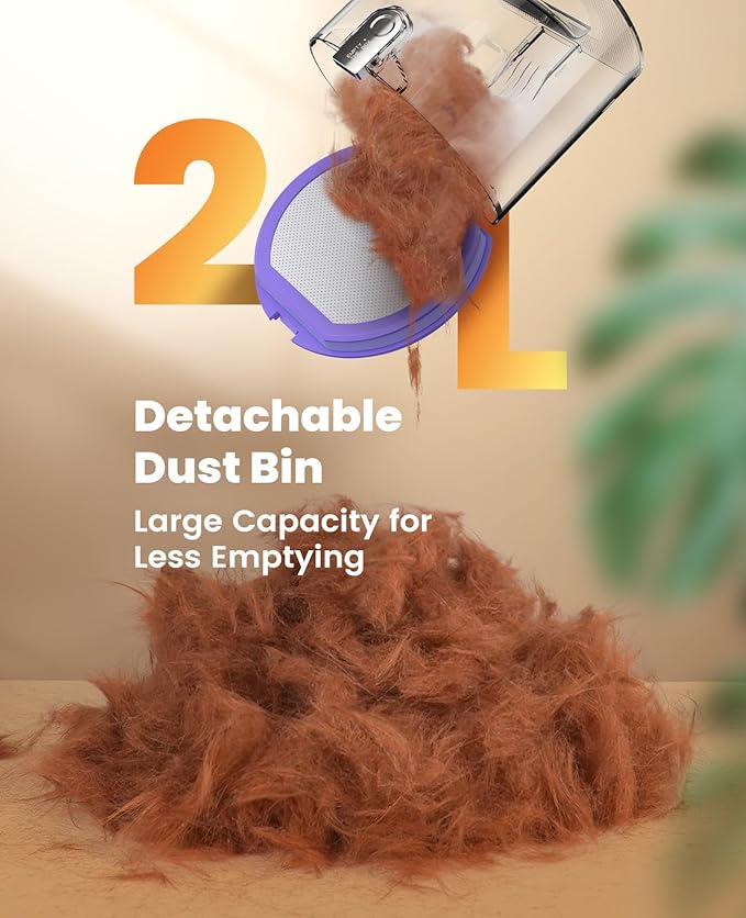 oneisall Cordless Dog Grooming Vacuum,5200 mAh Dog Grooming Kit with Clippers,Nail Grinder,Trimmer,2L Dustbin for Shedding with Grooming Tools-Quiet Suitable for All Breeds,Cleaning at Home Comfy C1