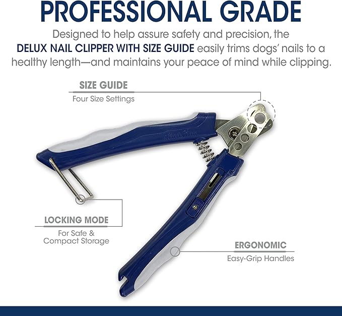 Four Paws Magic Coat Professional Series Deluxe Dog Nail Clipper with Size Guide, Claw Trimmer for Dogs, 1 Count