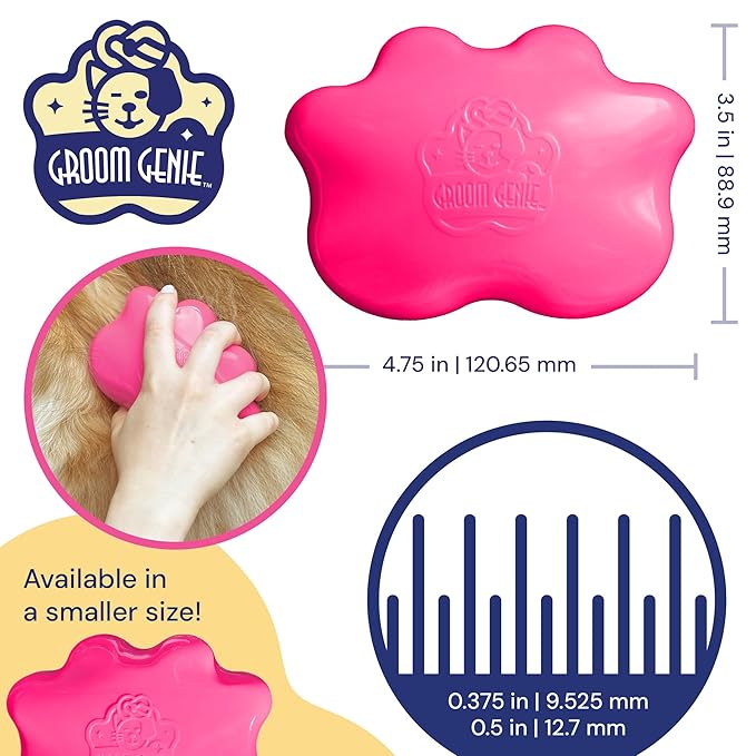 Large 5" Dog Pet Hair Massaging Brush Grooming Tool for Cats Dogs Long or Short Hair Raspberry Pink
