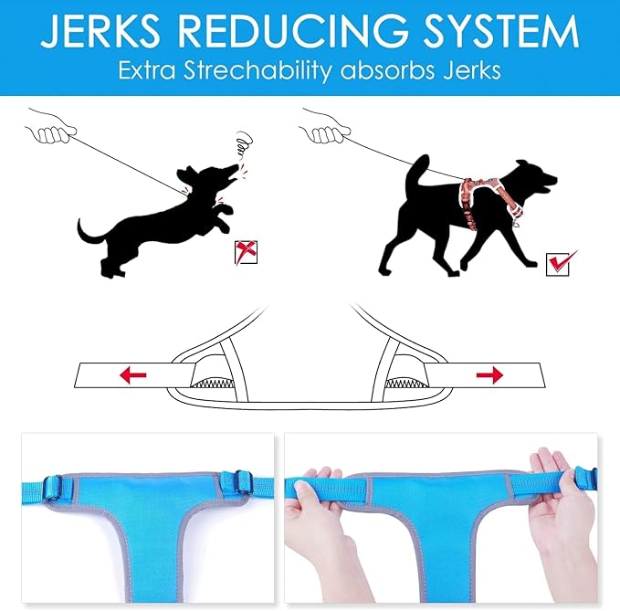ThinkPet No Pull Harness Breathable Sport Vest with Handle-Dog Harnesses Reflective Adjustable for Medium Large Dogs