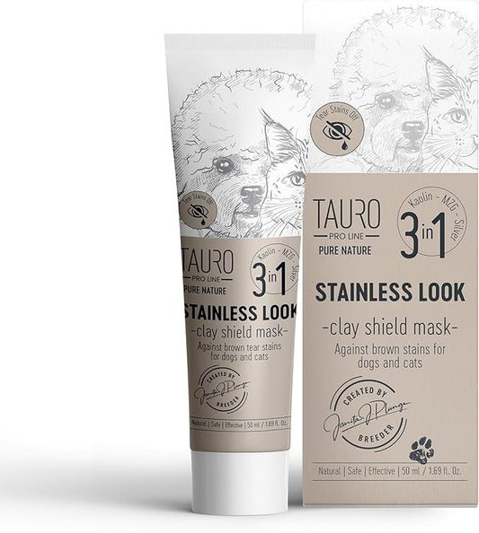 Pure Nature Stainless Look Clay Shield Mask Grooming Product Ideal for All Dogs and Cats Eyes, Ears, Mouth Area Suitible for Home or Professional Use