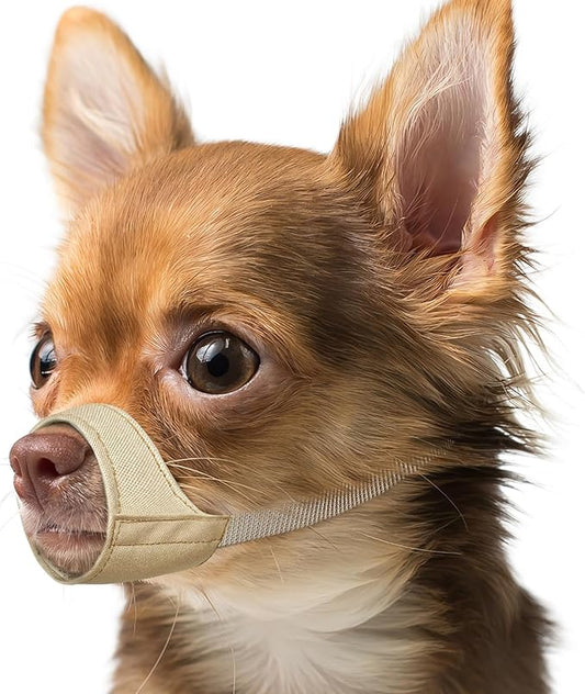 Mayerzon Short Snout Dog Muzzle, Small Muzzle for Chihuahua Shih Tzu American Bully Boxer Puppy, Soft Fabric Muzzles for Grooming Vet Visits