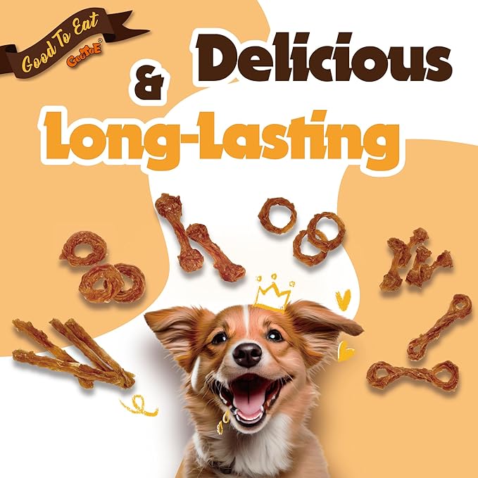 Gootoe Turkey Tendon Dog Treats, Stick (M) 3.17 oz, 100% USA-Sourced Turkey, Natural Snack, Premium Puppy Chews, Hypoallergenic, Rawhide Free, Reseal Value Bags, Size for Medium Dogs