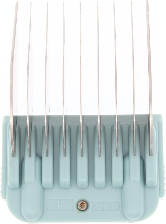 25mm 1" Animal Clipper Guard Attachment (Not Compatible on 5-in-1 Blade) for A5 Series Clippers |Stainless Steel Blade for Dog Groomers| Snap-On/Off Guard Combs for Dog Grooming (Standard COMB25MM)