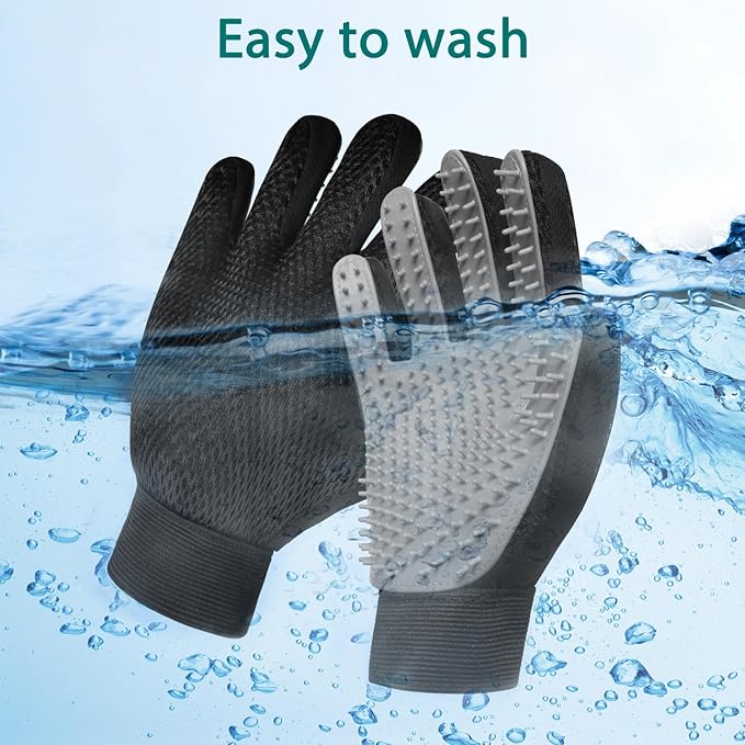 GJEASE Cat Grooming Glove Brush,Pet Hair Remover Tool,Reusable Dog Hair Fur Remover for Carpet,Furniture,Couch,Clothes,Eco-Friendly and High efficiency