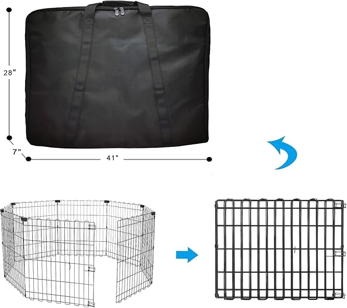 40" Dog Playpen Storage Bag, Suitable for Foldable Exercise Pet Playpens, Dog Fence Travel Bag with Handles for Camping and RV Trip, Waterproof Oxford Fabric