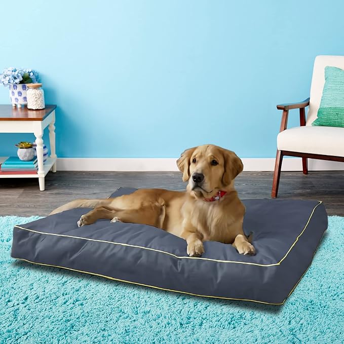 Dog Bed Cover 36Lx27Wx4H Inch.Waterproof Heavy Duty Durable Oxford Dog Bed Replacement Covers with Zipper.Washable Removable Pet Bed Mattress Protector Cover.Grey,Cover Only.