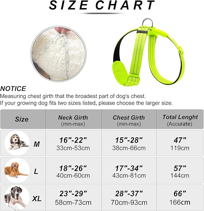 LED Light Up Dog Vest Harness Rechargeable, Soft Padded, Adjustable & Reflective Lighted Dog Harness Waterproof, Glow Dark Dog Light Harness for Camping Night Safety Walking, Medium Green