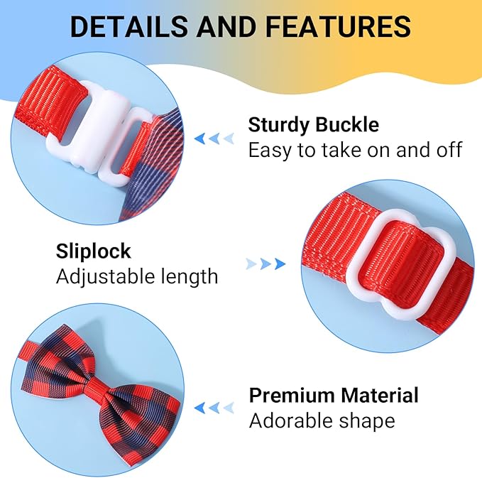 Segarty Dog Bow Ties for Small Dogs,80 Dog Bow Tie, Adjustable Small Dog Bowties Large Puppy Bowtie Cats Neck Bows Collar Bulk Assorted Grooming Accessories Birthday Wedding Party Holiday Festival