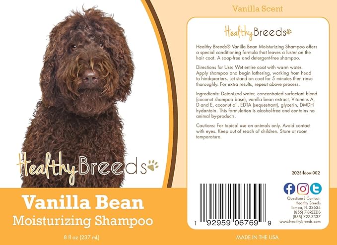 Healthy Breeds Labradoodle Vanilla Bean Moisturizing Shampoo 8 oz