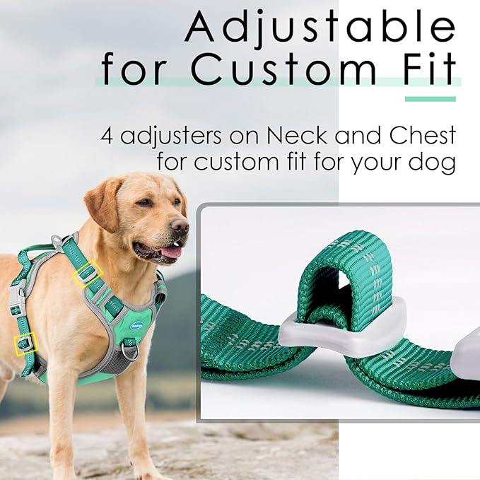 ThinkPet No Pull Harness Breathable Sport Vest with Handle-Dog Harnesses Reflective Adjustable for Medium Large Dogs