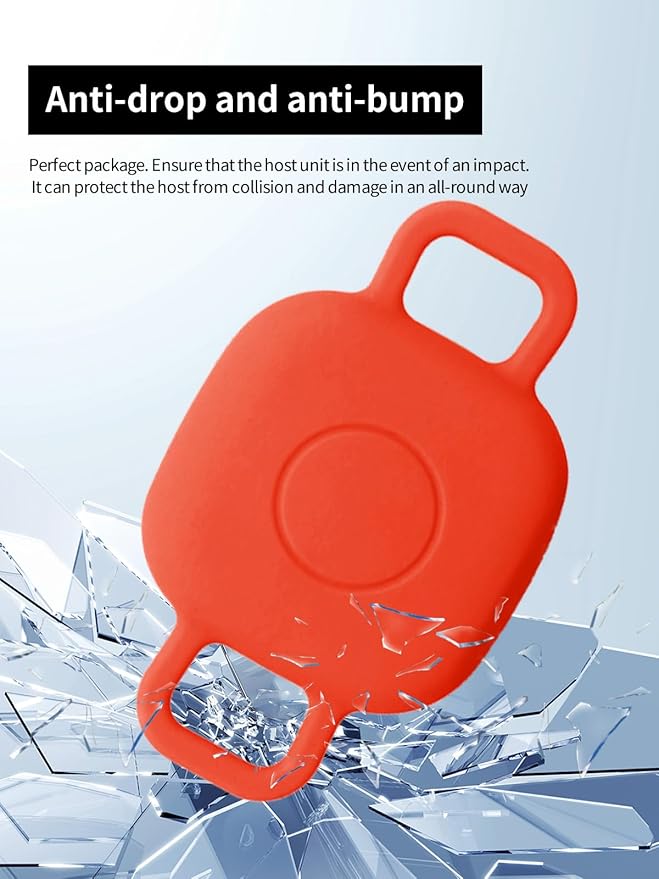 Case for Tile by Life360 Mate (2024) Bluetooth Tracker for Dog, Cat, Pets, Soft Silicone Protective Portable Scratch Shock Resistant，1 Red+1 Blue.