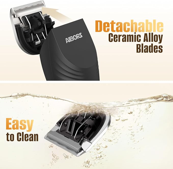 Dog Clippers for Grooming, 2200mAh Dog Shaver Clippers Kit Low Noise, Rechargeable Cordless Electric Trimmer Quiet Hair Clippers Set for Dogs Cats Pets