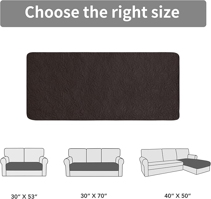 Easy-Going Waterproof Dog Bed Cover Reversible Leak Proof Pet Blanket Replacement Mat for Furniture Washable Couch Cover Sofa Cover for Dogs Cat(40x50 Inch, Chocolate/Beige)