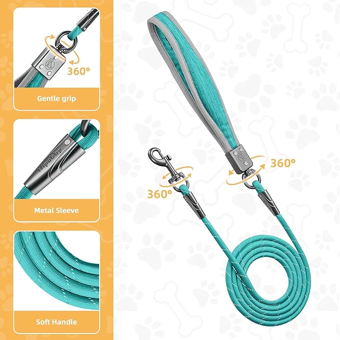 Dog Harness with Leash Set, Adjustable Soft Mesh Padded Reflective Dog Harnesse, Dog Leash with Soft Padded Handle, Puppy Harness and Leash Set for Walking,Training - Blue, XS