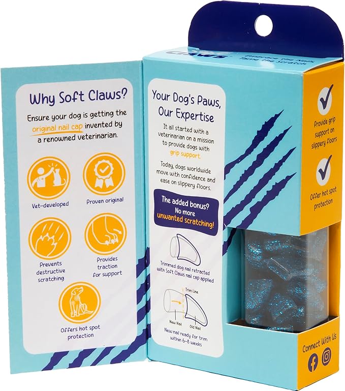 Canine Soft Claws Nail Caps, XX-Large, Blue