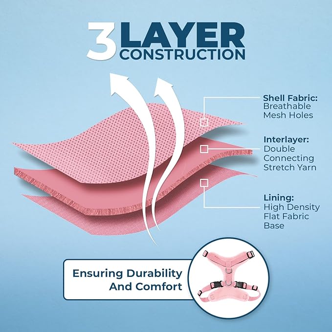 Voyager Step-in Lock Dog Harness w Reflective Dog Leash Combo Set with Neoprene Handle 5ft - Supports Small, Medium and Large Breed Puppies/Cats by Best Pet Supplies - Pink, S