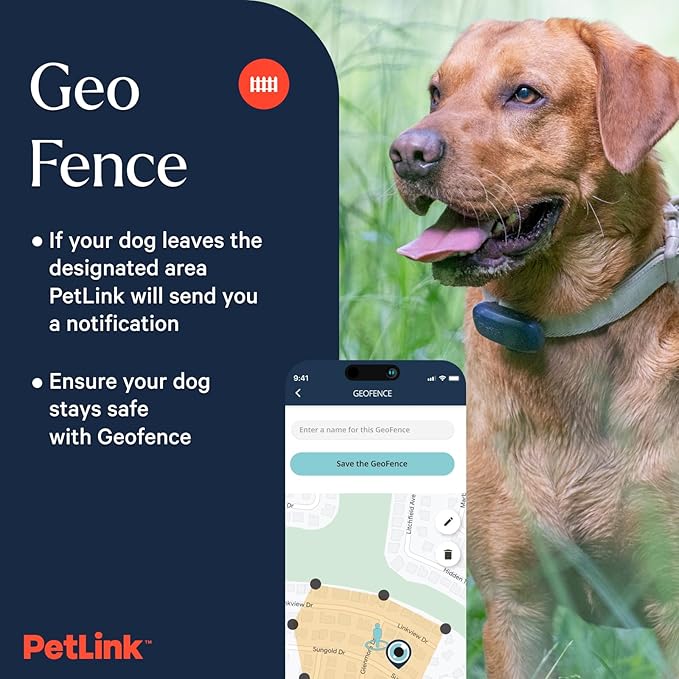 GPS Dog Tracker - Real-time Pet Tracker Collar - Waterproof Dog Tracker GPS with Virtual Fence