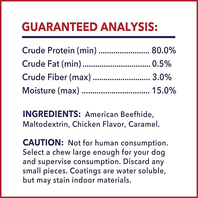 Pet Factory American Beefhide 7" Rolls Dog Chew Treats - Chicken Flavor, 4 Count/1 Pack