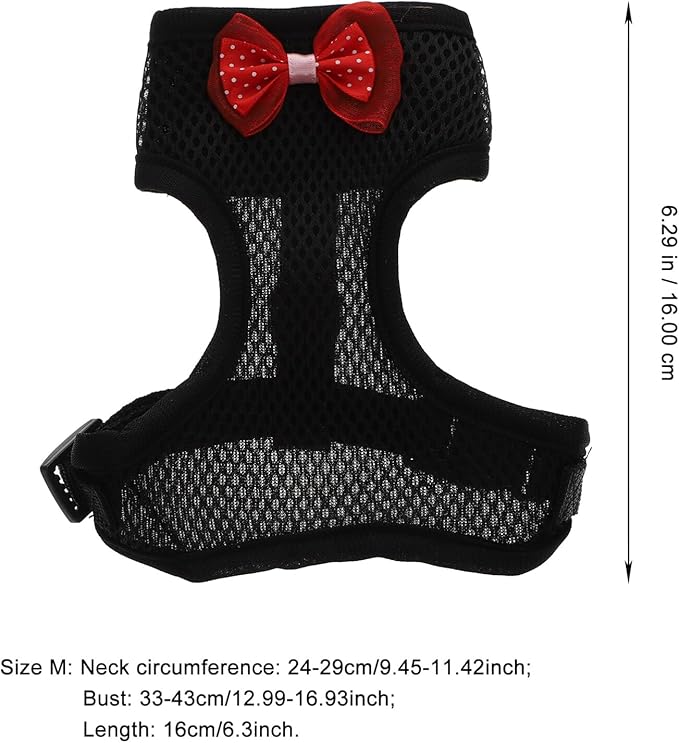 Balacoo Chicken Harness - Chicken Traction Rope Elastic Breathable Adjustable Pet Harness Vest Washable Xmas Pet Set for Chicks, Geese, Hen, (Black M)