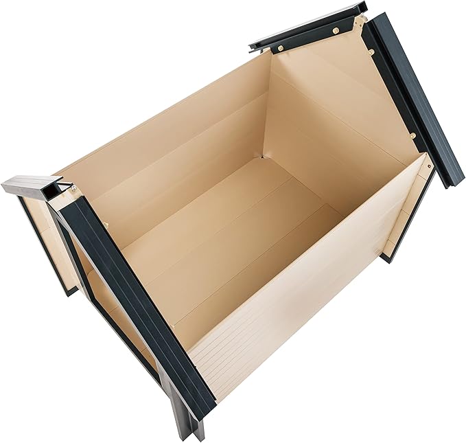 New Age Pet ECOFLEX Bunk Style Dog House, X-Large, Weatherproof and Easy to Clean, Elevated Floor for Ventilation, Quick Assembly, for Pets Up to 150lbs