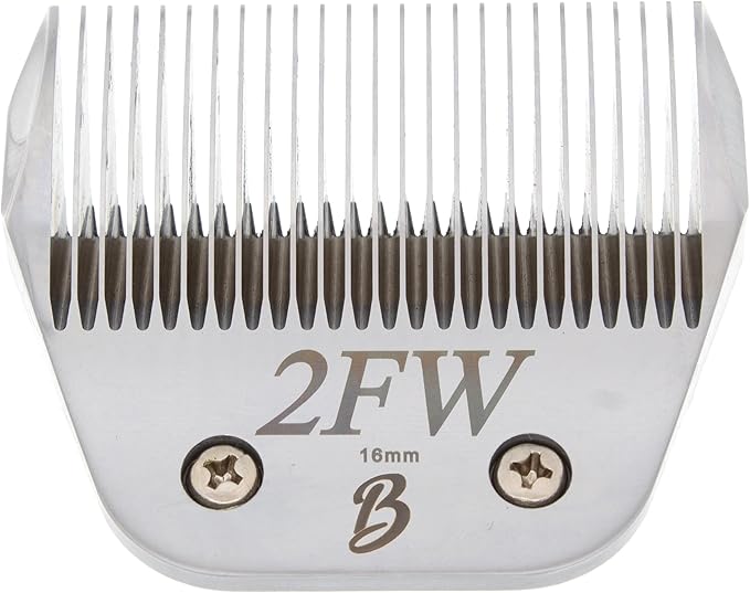 Detachable A Series 2 Wide Blade Dog Grooming 5/8" or 16mm Cut Length Japanese Carbonized Steel Dog Grooming Blades (Compatible A5 Series Clippers for Dogs Horses(B2FW)