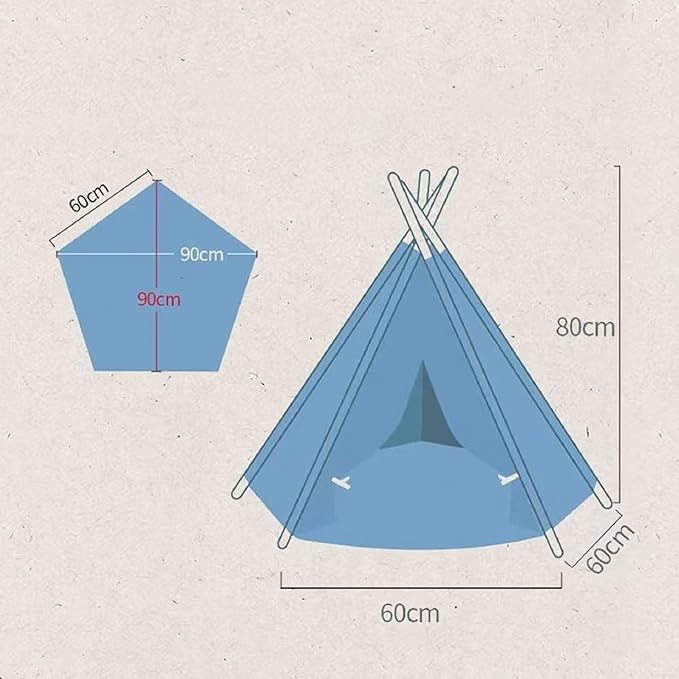 Dog Tent Bed, Portable Pet Teepee for Small Dogs and Cats, Removable & Washable Indoor House With Cozy Cushion, Bunny Outdoor Tent (White Lace, L)