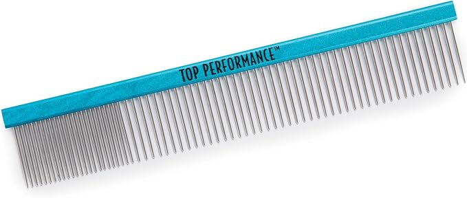 Master Grooming Tools Aluminum Finishing Comb — Versatile Combs for Grooming Dogs, 10", Black (Pack of 3)