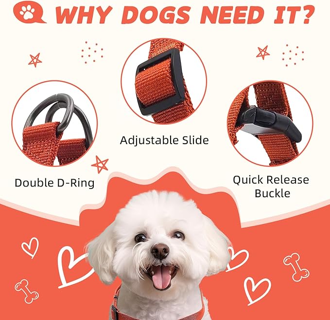 Dog Harness for Small Dogs Rayon Derived from Bamboo 90%, Polyester 10%, Step-in Adjustable Dog Harness XS XXS Dog Harness Available for Small Dogs-Orange