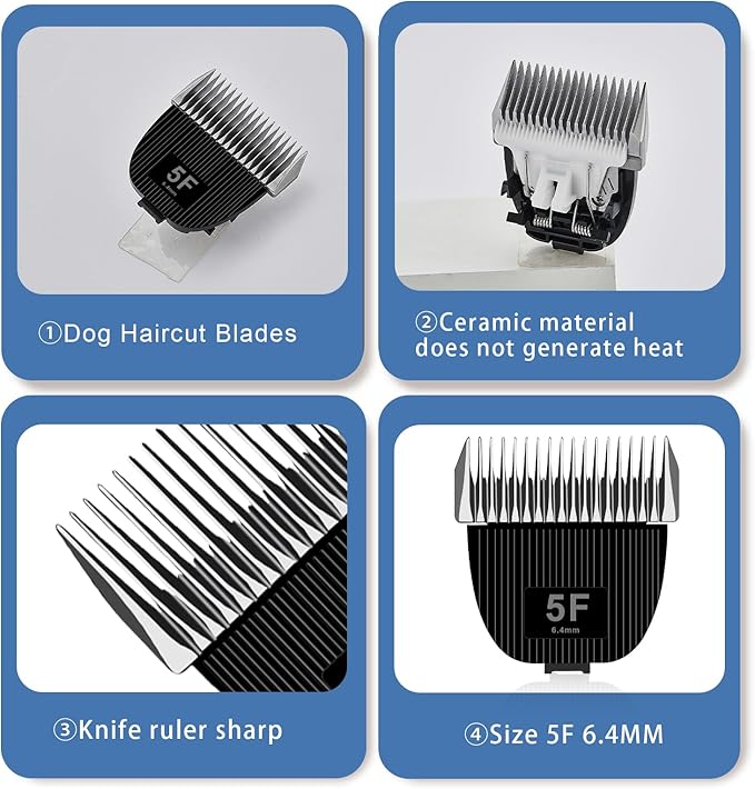 Replacement Blade for nebot P1 Pro Pet Grooming Kit & Vacuum,Size-5F Cut Length 1/4”(6.3mm)