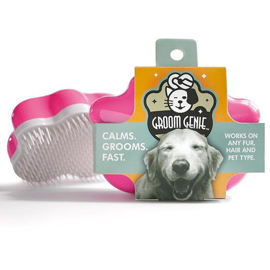 Large 5" Dog Pet Hair Massaging Brush Grooming Tool for Cats Dogs Long or Short Hair Raspberry Pink