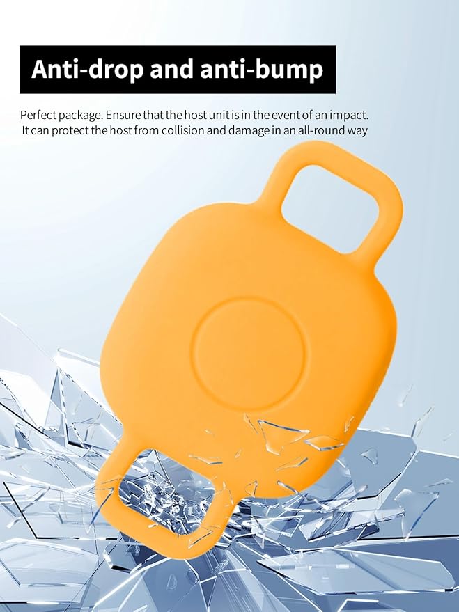 Case for Tile by Life360 Mate (2024) Bluetooth Tracker for Dog, Cat, Pets, Soft Silicone Protective Portable Scratch Shock Resistant，1 Orange+1 Mint Green.