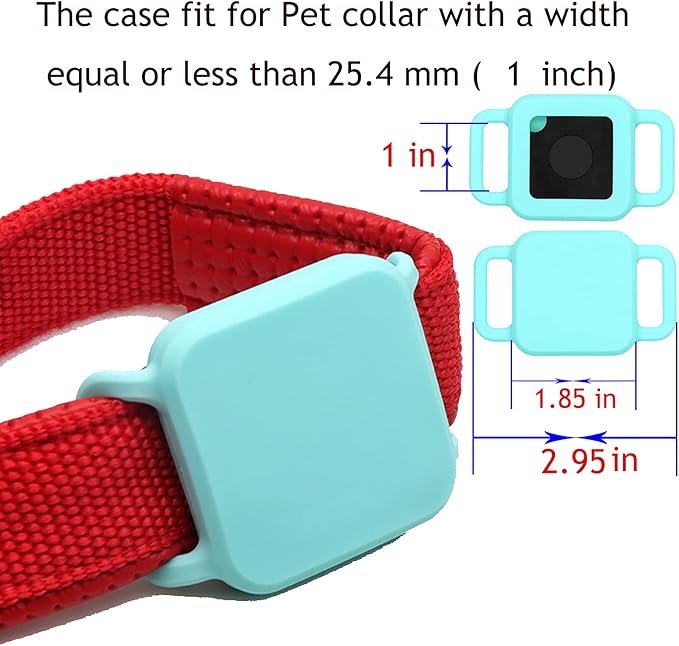 [2 Pack] Dog Cat Party Supplies Compatible for Tile Pro,Tile Case for Tile Pro Tracking,Anti-Loss Cat Collar Attachment,Silicone Collars Cover for Tile GPS Tracker Finder