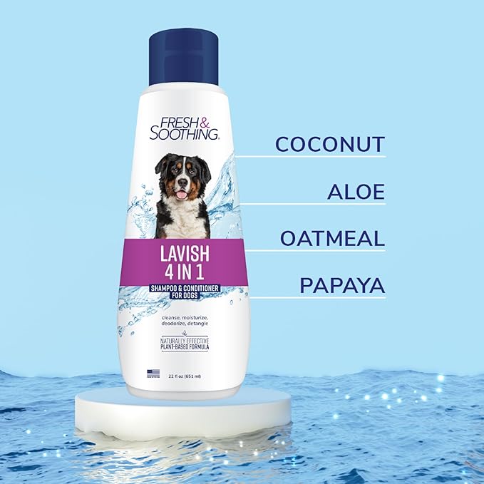 Naturel Promise Fresh & Soothing Lavish 4-in-1 Shampoo + Conditioner for Pets, 22oz (Pack of 3)