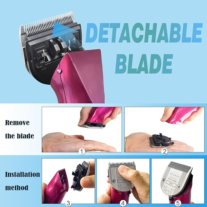 Pet Dog 5 in 1 Adjustable Standard Grooming Replacement Blade Compatible with Wahl Arco, Bravura,Chromado,Creativa,Figura,Motion,Bellissima and Li+ Pro Clippers (2 pcs)