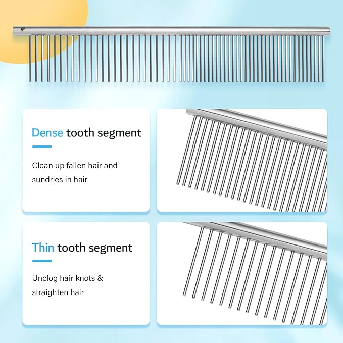 Dog Grooming Scissors,Curved Thinning Shears Dog Grooming with Safety Round Tips, Sharp and Comfortable 4 in 1 Dog Scissors for Grooming