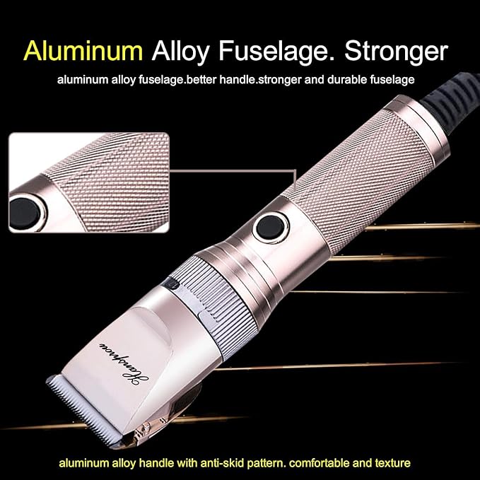 Dog Clippers for Grooming, 12V Pet Hair Clipper, Professional Heavy Duty Pet Grooming Clipper Corded Dog Trimmer for Thick Coats with Guard Combs Brush for Dogs Cats