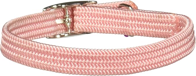 Kool Kat Elastic Cat Safety Collar with Bell, Pink, 10"