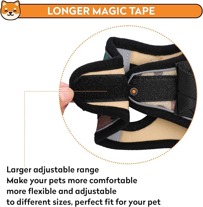 Dog Harness with Leash Set, No-Pull Step-in Reflective Pet Harness with 1 Leash Clips, Adjustable Soft Padded Easy Walk Dog Vest for Small Medium Large Dogs, Cats(Camouflage, Large)