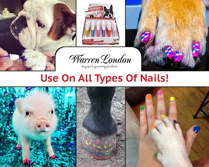 Warren London Pawdicure Dog Nail Polish Pens | Made in USA | Quick Dry, Low Odor, Non-Toxic Dog Accessories | Ideal for Dog Birthday, Dog Costume | 13 Colors | Yellow